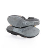 HERMES Leather & Suede Wedge Sole Sandals in Black, Size 37 EU Secondhand