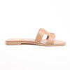 HERMES Oran Leather Sandals in Beige, Size 36.5 EU Secondhand
