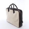 HERMES Plume Dog 38 Toile H & Leather in Beige×Brown □F: 2002 Secondhand