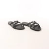 HERMES Rivage Rubber Sandals in Black, Size 36 EU Secondhand