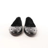 Hermès Serie Button Punching Sack Leather Ballet Flats un Black, Size 39 EU Secondhand