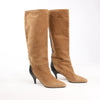 Hermes Suede Long Boots in Brown, Size 37.5 EU Secondhand