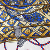 Hermès Carré 90 "LES TAMBOURS" 100% Silk Scarf in Blue Secondhand