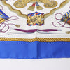Hermès Carré 90 "LES TAMBOURS" Silk handkerchief in Blue Secondhand