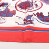 Hermès Carré 90 "Ex Libris" Silk handkerchief in Red Secondhand