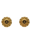Secondhand Chanel CC Gold Plated Enamel Clip On Earrings