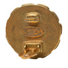 Secondhand Chanel CC Gold Plated Enamel Clip On Earrings