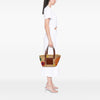 LOEWE Medium Floral Embroidered Raffia Basket Tote Secondhand