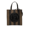 Fendi Pequin Coated Canvas Logo Convertible Tote Secondhand