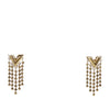 Louis Vuitton Gold Plated Essentials V Skin Push Back Earrings Secondhand