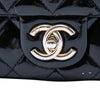 Chanel Paris Salzburg Medium Patent and Goatskin CC Eyelet Flap Secondhand
