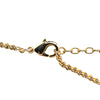 Dior Gold Plated Logo Crystal Pendant Necklace Secondhand