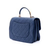 Chanel CC Quilted Calfskin Metal Top Handle Envelope Flap Secondhand