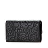 Chanel CC Lambskin Embossed Camellia Flap Wallet Secondhand