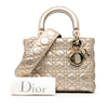 Dior Medium Metallic Grained Calfskin Cannage Supple Lady Dior Secondhand