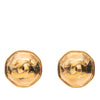 Chanel CC Gold Plated Round Clip on Earrings Secondhand
