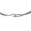 Hermès Woven Leather and Palladium Plated Jumbo Hook Choker Necklace Secondhand