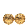 Chanel Gold Plated CC Round 31 Rue Cambon Clip on Earrings Secondhand