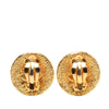 Chanel Gold Plated CC Round 31 Rue Cambon Clip on Earrings Secondhand
