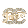 Chanel CC Gold Plated Strass Forever Pin Brooch Secondhand