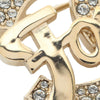 Chanel CC Gold Plated Strass Forever Pin Brooch Secondhand