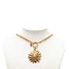 Chanel CC Gold Plated Leo Lion Sun Medallion Pendant Necklace Secondhand