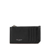 Secondhand Saint Laurent Grain de Poudre Fragments Zipped Card Case