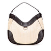 Burberry Straw and Leather Shoulder Bag Secondhand