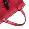 Gucci Medium Leather Bamboo Daily Satchel Secondhand