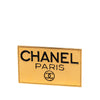 Chanel Gold Plated Logo Plate Brooch Secondhand