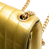 Saint Laurent Small Metallic Grain De Poudre Monogram Vicky Chain Bag Secondhand