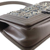 Secondhand Chanel Old Medium Metallic Goatskin Crystal Boy Flap
