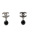 Chanel CC Brass Beaded Swing Push Back Earrings Secondhand