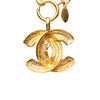 Chanel CC Gold Plated Quilted Pendant Necklace Secondhand