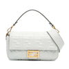 Fendi Zucca Embossed Leather Baguette Satchel Secondhand