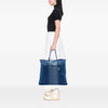 Chanel Printed Denim Shopping Tote Secondhand