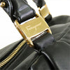 Ferragamo Calfskin Vara Braided Handle Shoulder Bag Secondhand