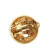 Chanel CC Gold Plated Round Clip On Earrings Secondhand