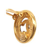 Chanel CC Gold Plated Round Clip On Earrings Secondhand