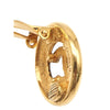 Chanel CC Gold Plated Round Clip On Earrings Secondhand