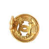 Chanel CC Gold Plated Round Clip On Earrings Secondhand