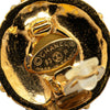 Chanel Gold Plated Round Faux Pearl Rhinestones Clip on Earrings Secondhand