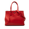 Prada Medium City Calf Galleria Double Zip Satchel Secondhand
