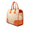 Prada Saffiano Trimmed Canvas Canapa Logo Satchel Secondhand