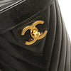 Chanel CC Chevron Caviar Turnlock Vanity Bag Secondhand
