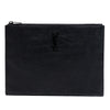 Saint Laurent Croc Embossed Leather Monogram Clutch Secondhand