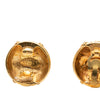 Chanel CC Gold Plated Dome Clip On Earrings Secondhand