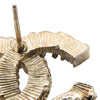 Chanel Gold Plated Enamel CC Baroque Push Back Earrings Secondhand