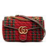Gucci Medium GG Marmont Houndstooth Tweed Shoulder Bag Secondhand