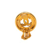 Chanel CC Gold Plated Round Clip On Earrings Secondhand